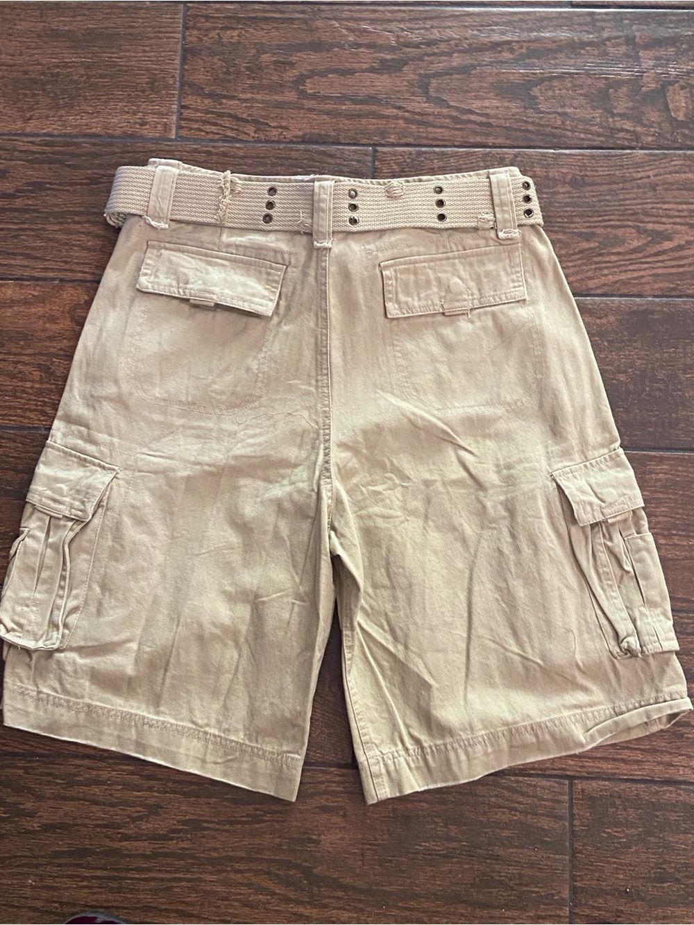 Men's Tan Cargo Shorts with Web Belt Ditch Plains New York Size 30